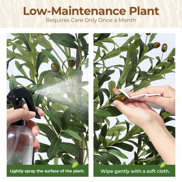 Artificial Olive Tree Imitation Plant Fake Green Faux Potted Indoor Greenery Natural Decoration Home Office Lifelike Fruit Leaves 150cm