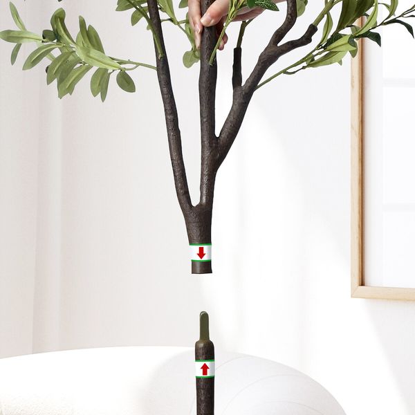 Artificial Olive Tree Imitation Plant Fake Green Faux Potted Indoor Greenery Natural Decoration Home Office Lifelike Fruit Leaves 150cm
