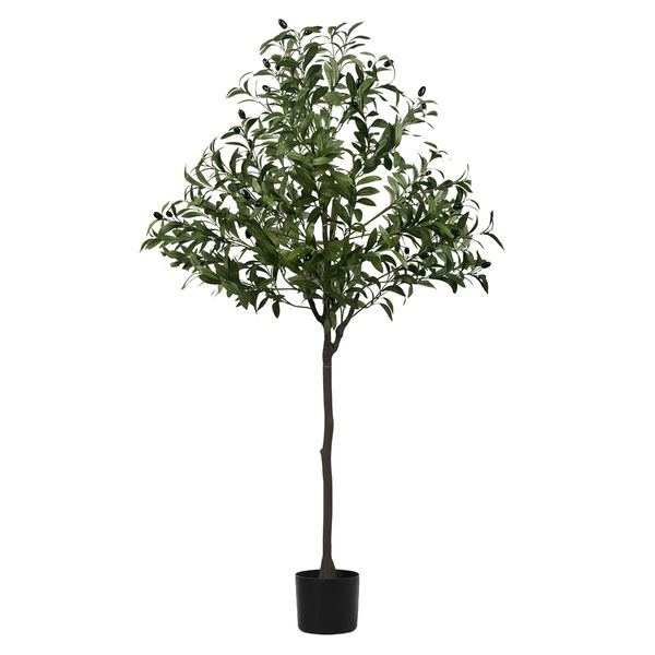 Artificial Olive Tree Imitation Plant Fake Green Faux Potted Indoor Greenery Natural Decoration Home Office Lifelike Fruit Leaves 150cm