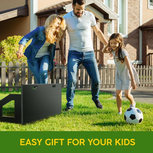 Soccer Ball Rebounder Board Kick Back Wall Sports Football Drills Training Aid Passing Shooting Practice Equipment Portable 2 Angles Rebound 100x42cm