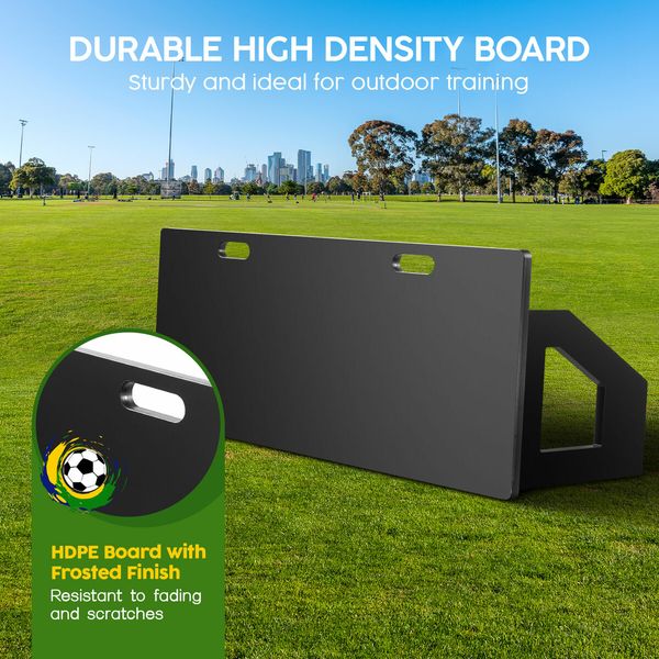 Soccer Ball Rebounder Board Kick Back Wall Sports Football Drills Training Aid Passing Shooting Practice Equipment Portable 2 Angles Rebound 100x42cm