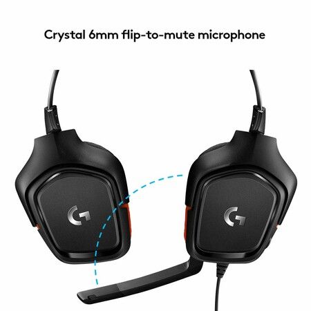 Gaming Headset Wired G331 2.1 ch Stereo, 0.1 inch (3.5 mm), Lightweight, Noise Canceling, Single, Flippable Microphone