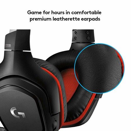 Gaming Headset Wired G331 2.1 ch Stereo, 0.1 inch (3.5 mm), Lightweight, Noise Canceling, Single, Flippable Microphone