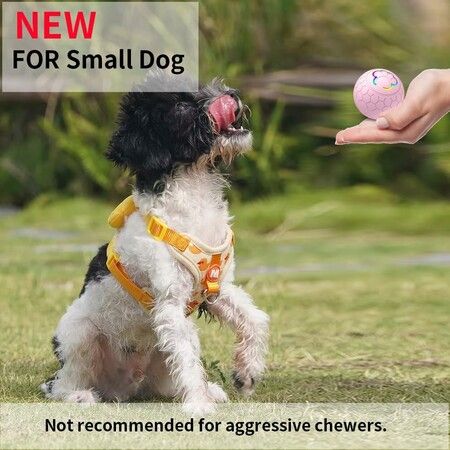 Smart Interactive Dog Toys Ball, Auto Bouncing Rotating Ball, Moving Pet Toys for Dogs 20 lbs, USB Rechargeable, Fun Gift for Boredom, 1 Pack, Pink