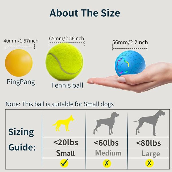 Smart Interactive Dog Toys Ball, Auto Bouncing Rotating Ball, Moving Pet Toys for Dogs 20 lbs, USB Rechargeable, Fun Gift for Boredom, 1 Pack, Pink