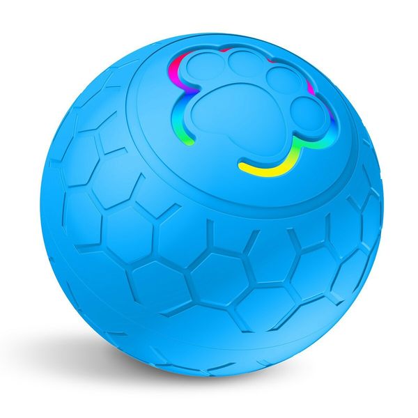Smart Interactive Dog Toys Ball, Auto Bouncing Rotating Ball, Moving Pet Toys for Dogs 20 lbs, USB Rechargeable, Fun Gift for Boredom, 1 Pack, Blue