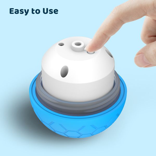 Smart Interactive Dog Toys Ball, Auto Bouncing Rotating Ball, Moving Pet Toys for Dogs 20 lbs, USB Rechargeable, Fun Gift for Boredom, 1 Pack, Blue