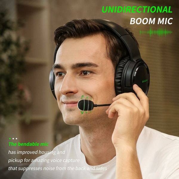 Gaming Headset with Mic for PS4 PS5 Series X|S One PC NS, Wired Gaming Headphones with Microphone for PS 4|5, Green