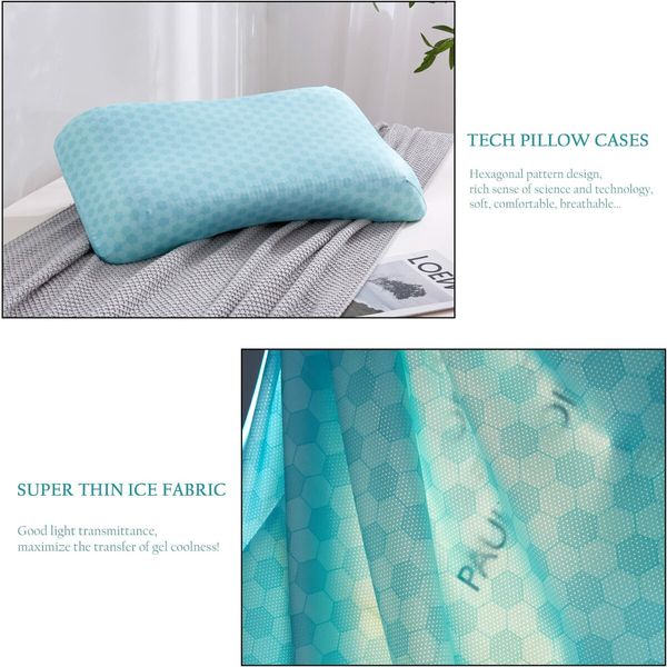 68x40cm Cooling Gel Pillow Memory Foam Summer Chill  Orthopedic Memory Foam Pillow for Side Back  Sleeper