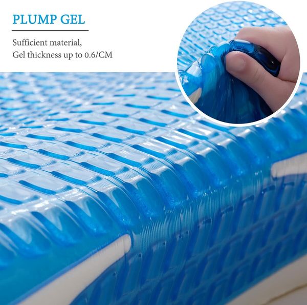 68x40cm Cooling Gel Pillow Memory Foam Summer Chill  Orthopedic Memory Foam Pillow for Side Back  Sleeper