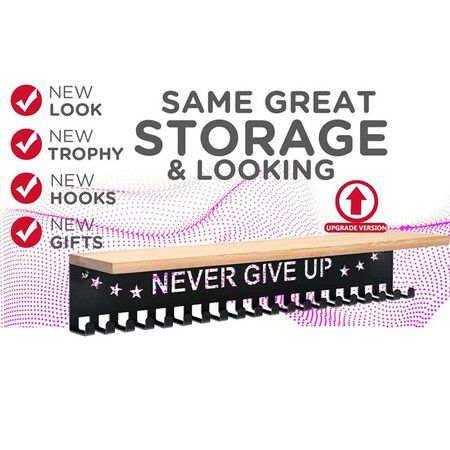 Trophy Display Board and Trophy Holder with Hooks to Showcase Trophies and Medals Easy to Install Hanger for Kid Achievements Home Decor