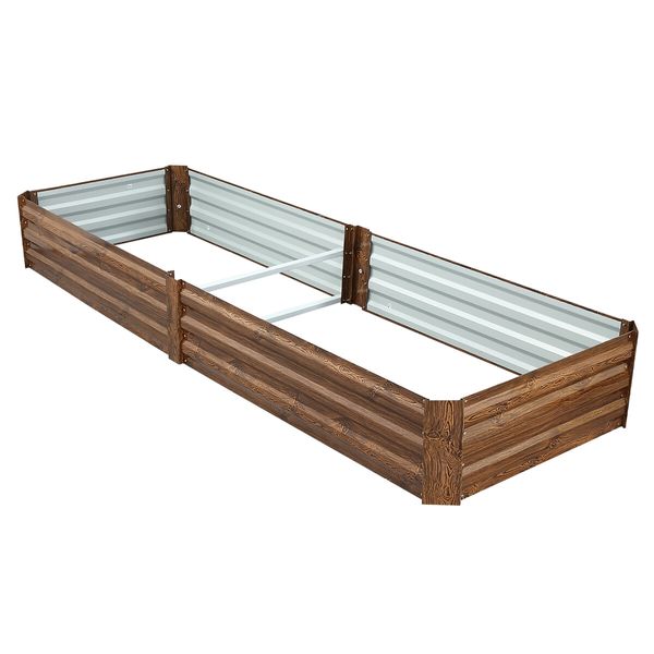 Large Raised Garden Bed Outdoor Planter Box Flower Herb Vegetable Green Container Guard Holder 240x60x30cm for Yard Balcony Window Patio Steel