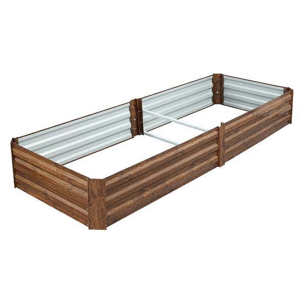Large Raised Garden Bed Outdoor Planter Box Flower Herb Vegetable Green Container Guard Holder 240x60x30cm for Yard Balcony Window Patio Steel
