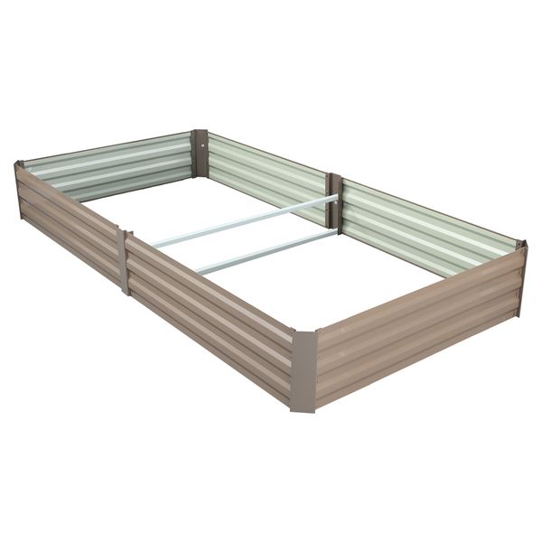 Large Raised Garden Bed Metal Planter Box Container Outdoor Flower Vegetable Herb Green Fence Holder Guard for Yard Balcony Patio 240x120x30cm
