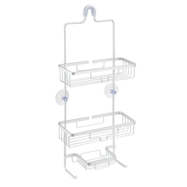 Aluminum Hanging Shower Caddy 3-Shelf Bathroom Organiser Storage Shelves Silver