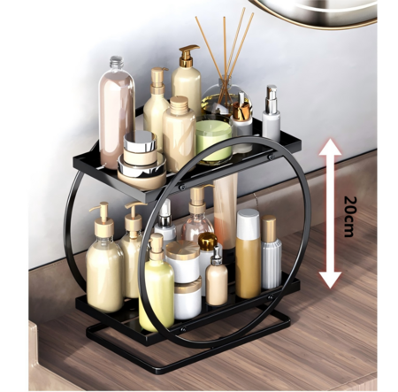 Luxurious Bathroom Shower Caddy - Stylish Organizer for Toilets, Wash Basins & Makeup - Chic Vanity Table Storage Solution