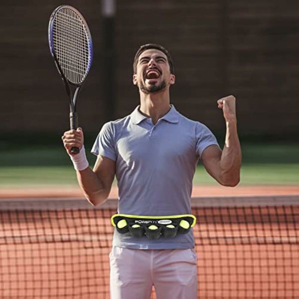 Tennis Ball Bag,Tennis Ball Band For 5 Tennis Balls Holder Waist Bag Fanny Pack For Running Cycling Walking Jogging