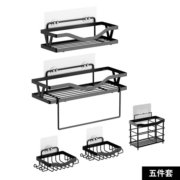 Shower Caddy, 5 Pack Rustproof Stainless Steel Bath Organizers With Large Capacity, No Drilling Shelves for Bathroom Storage & Home Decor