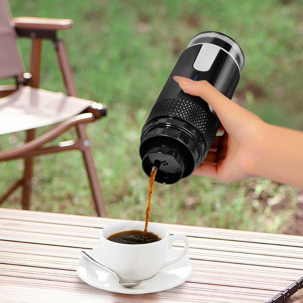 Portable Coffee Machine Electric Espresso Maker USB Rechargeable Coffee Maker Compatible with Capsule & Ground (Not heated)