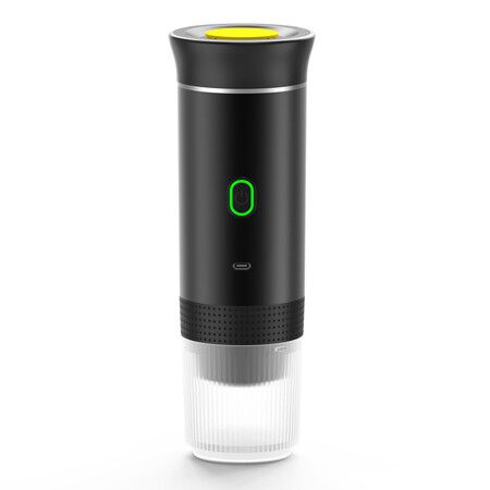 Portable Electric Espresso Mini Machine, Coffee Maker with Ground Coffee and NS Capsule for Machine, Perfect for Hiking,Camping,Office(Black)