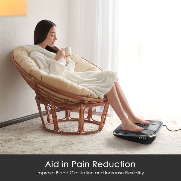 Electric Foot Massager Circulation Machine EMS TENS Electromagnetic Wave Feet Equipment Portable Home Pulse Promoter with Remote Control