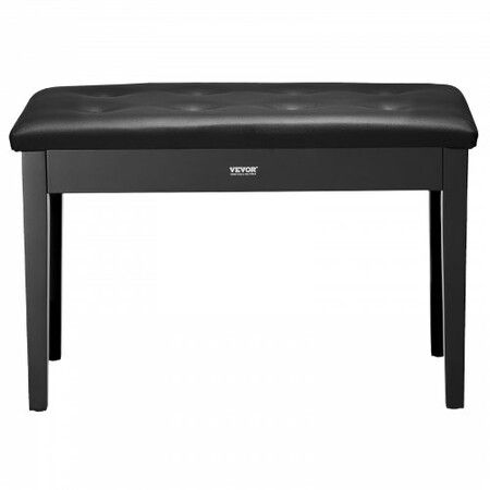 Duet Piano Keyboard Bench Storage Padded Seat Wooden Vanity Bookcase Stool