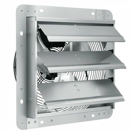 Shutter Exhaust Fan 305 mm High-speed 1400RPM 1084 CFM Aluminum Wall Mount Attic Fan with AC-motor Ventilation and Cooling
