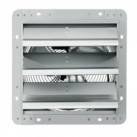 Shutter Exhaust Fan 305 mm High-speed 1400RPM 1084 CFM Aluminum Wall Mount Attic Fan with AC-motor Ventilation and Cooling