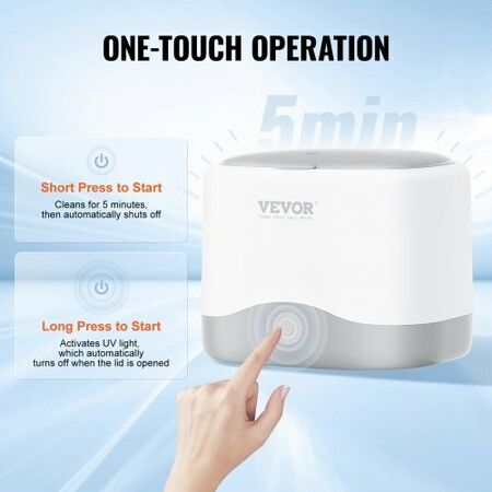 Ultrasonic Cleaner for Dentures 200ML Retainer Cleaner Machine with UV