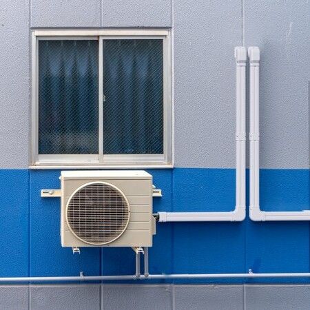 Mini Split Line Set Cover 76.2mm W 2270mm L PVC Decorative Pipe Line Cover For Air Conditioner with 2 Straight Ducts & Full Components Easy to Install