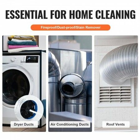 914.4CM Dryer Vent Cleaner Kit 22 Pieces Duct Cleaning Brush Reinforced Nylon Dryer Vent Brush Dryer Cleaning Tools Lint Remover with Flexible Lint Trap
