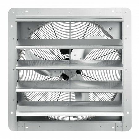 Shutter Exhaust Fan 610 mm High-speed 1400RPM 2892 CFM Aluminum Wall Mount Attic Fan with AC-motor Ventilation and Cooling for Greenhouses Garages