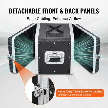 6U Rack Case Server Rack Cabinet 361.95 mm with ABS Construction Handle
