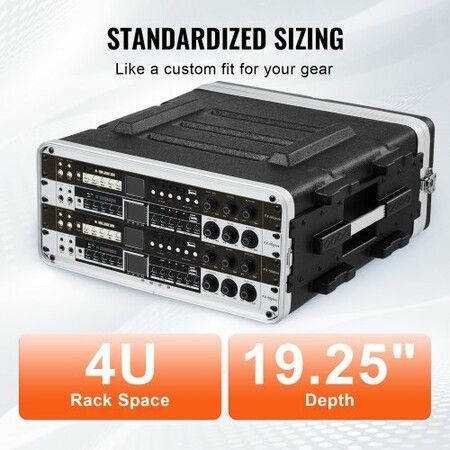 4U Rack Case Server Rack Cabinet 488.95 mm with ABS Construction Handle