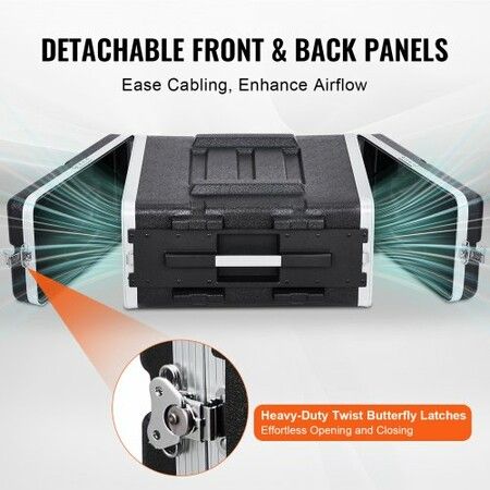 4U Rack Case Server Rack Cabinet 488.95 mm with ABS Construction Handle