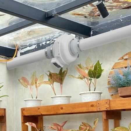 6 inches to 4.5 inches Radon Mitigation Fan System Kit Quiet 380 CFM Inline Duct Fan