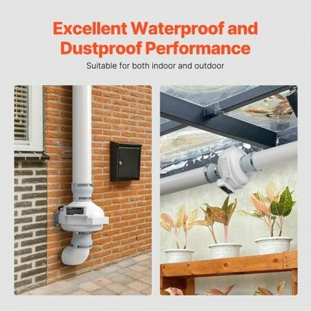 4 inches to 4.5 inches Radon Mitigation Fan System Kit Quiet 260 CFM Inline Duct Fan