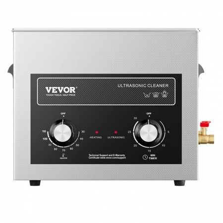 10L Ultrasonic Cleaner with Heater Timer & Basket Digital Sonic Machine