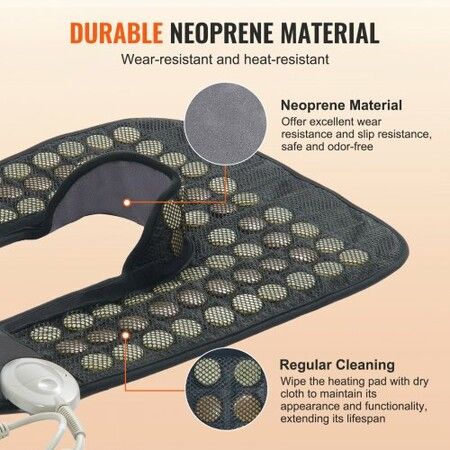 Far Infrared Heating Pad 54 Natural Jade & 30 Tourmaline Stone Heating Pad