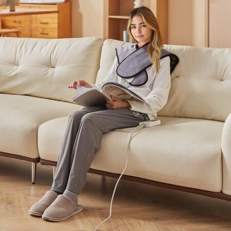 Far Infrared Heating Pad 54 Natural Jade & 30 Tourmaline Stone Heating Pad