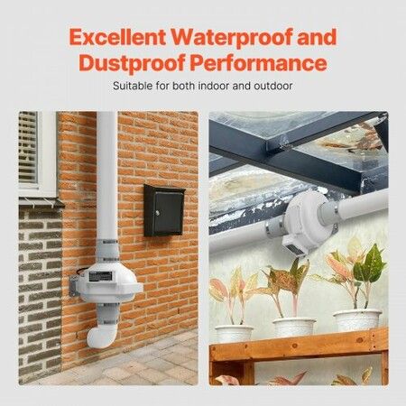 4 inches to 3.5 inches Radon Mitigation Fan System Kit Quiet 260 CFM Inline Duct Fan