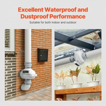4 inches to 4.5 inches Radon Mitigation Fan System Kit Quiet 190 CFM Inline Duct Fan