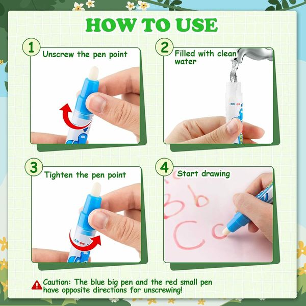 Blue 100*80cm Water Canvas Oversized Clear Water Magic Graffiti Cloth Reusable Educational Learning Toy