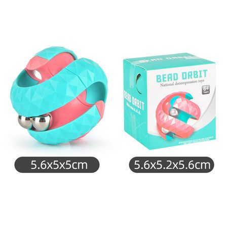 Pink Unique Orbit Ball Toy Spinning Toy Novelty Track Pinball Finger Spinner Creative Decompression Toys Puzzle Games as Stress Relief Gifts