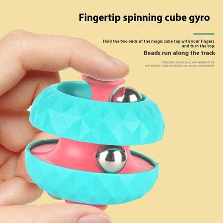 Pink Unique Orbit Ball Toy Spinning Toy Novelty Track Pinball Finger Spinner Creative Decompression Toys Puzzle Games as Stress Relief Gifts
