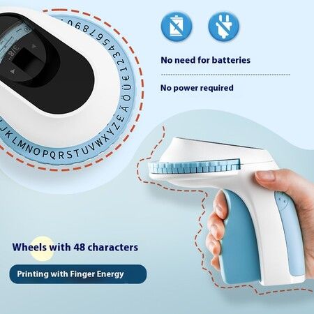 Black Embossing Label Maker Machine Handheld Vintage Labeler with 3 Rolls of Emboss Tapes for Home DIY Crafting