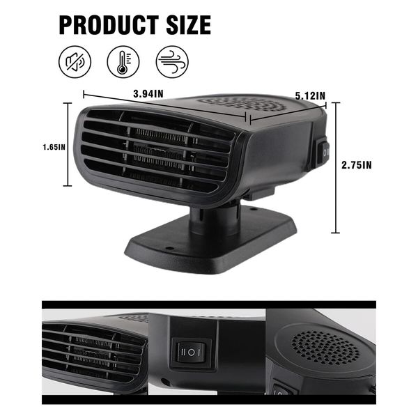 Car Heater Portable Car Heater,Portable Car Heater That Plugs into Cigarette Lighter for Car,12V 150W