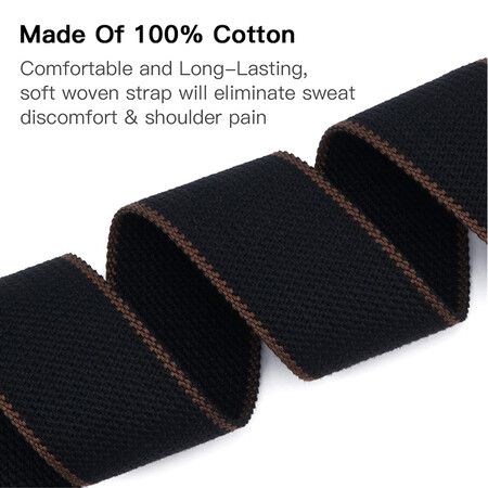 Guitar Strap, Soft Cotton Straps With 3 Pick Holders, Button Headstock Adaptor, 1 Pair Locks and 3 Picks Set For Electric or Acoustic Guitar