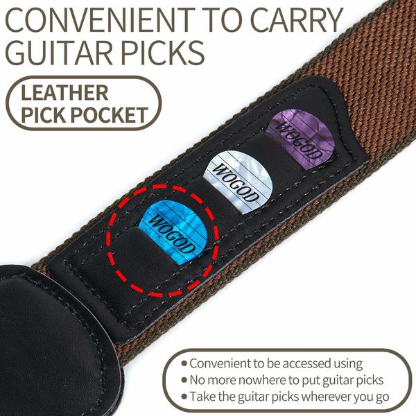 Guitar Strap, 5 Pack Acoustic Electric Bass Guitar Straps