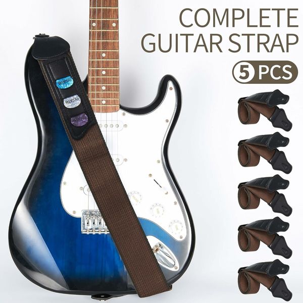 Guitar Strap, 5 Pack Acoustic Electric Bass Guitar Straps